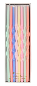 Mixed Twisted Long Candles (x 16)