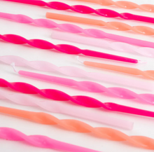 Pink Twisted Long Candles (x 16)