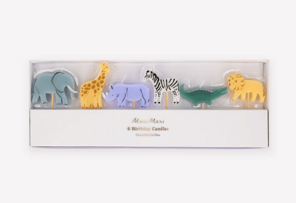 Jungle Animal Candles (x 6)