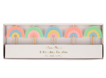 Rainbow Party Candles (x 5)