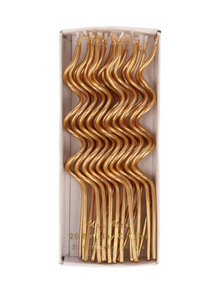 Gold Swirly Candles (x 20)