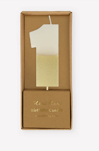 Gold Dipped Number Candles