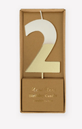Gold Dipped Number Candles