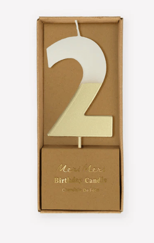 Gold Dipped Number Candles