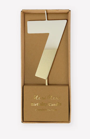 Gold Dipped Number Candles