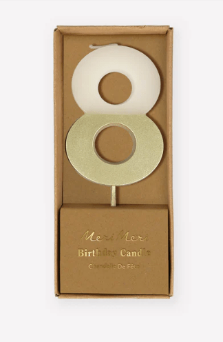 Gold Dipped Number Candles