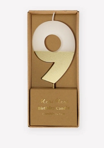 Gold Dipped Number Candles