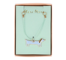Enamel Sausage Dog Necklace
