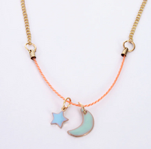 Enamel Moon & Star Necklace