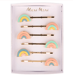 Enamel Rainbow Hair Slides (x 6)
