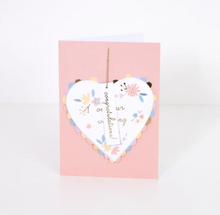 Honeycomb Heart Wedding Card