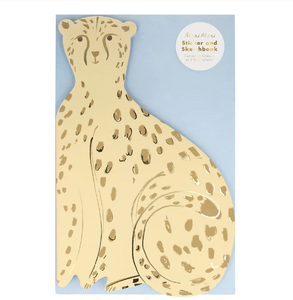 Cheetah Sticker & Sketchbook