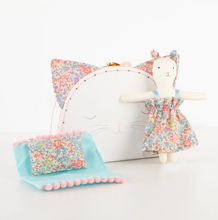 Floral Kitty Mini Suitcase Doll
