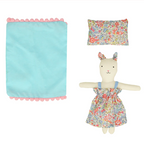 Floral Kitty Mini Suitcase Doll