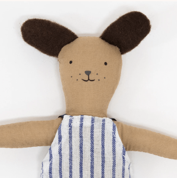 Stripy Puppy Mini Suitcase Doll