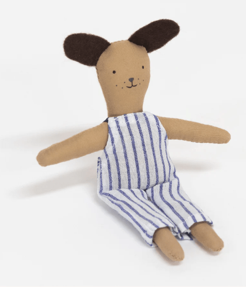 Stripy Puppy Mini Suitcase Doll