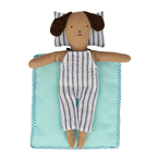 Stripy Puppy Mini Suitcase Doll