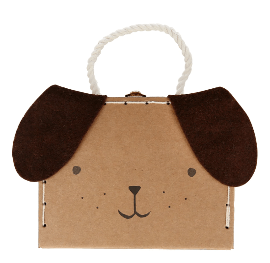 Stripy Puppy Mini Suitcase Doll