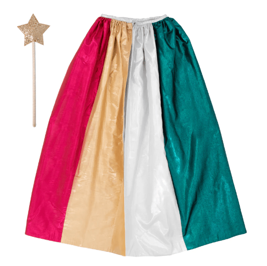 Metallic Rainbow Cape & Wand