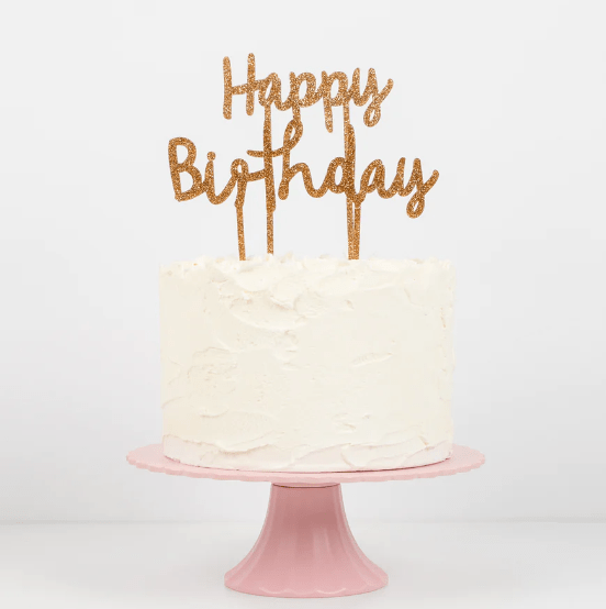 Happy Birthday Acrylic Toppers (x 2)