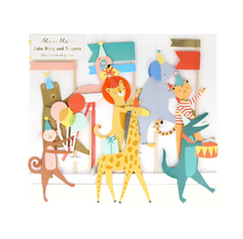 Animal Parade Cake Wrap & Toppers (x 6)