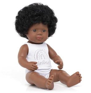 Muñeca afroamericana 38 cm con ropa interior
