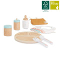 Set de alimentación de madera para muñecos