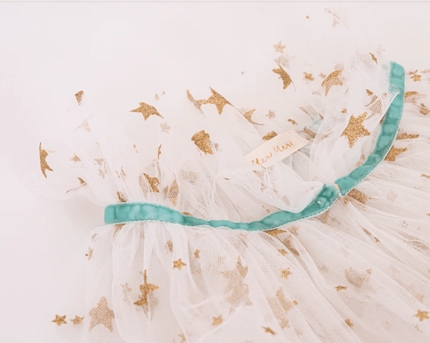 White Tulle Star Cape