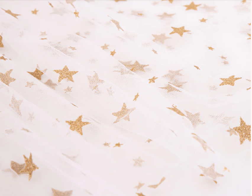 White Tulle Star Cape