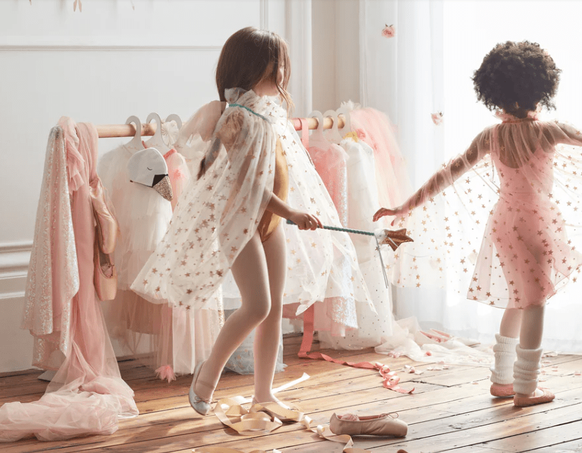 White Tulle Star Cape
