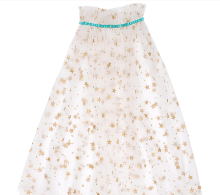 White Tulle Star Cape