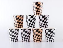 Halloween Checker Cups (x 8)