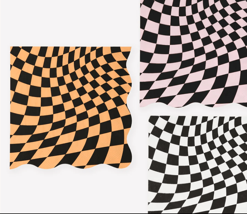 Halloween Checker Large Napkins (x 16)