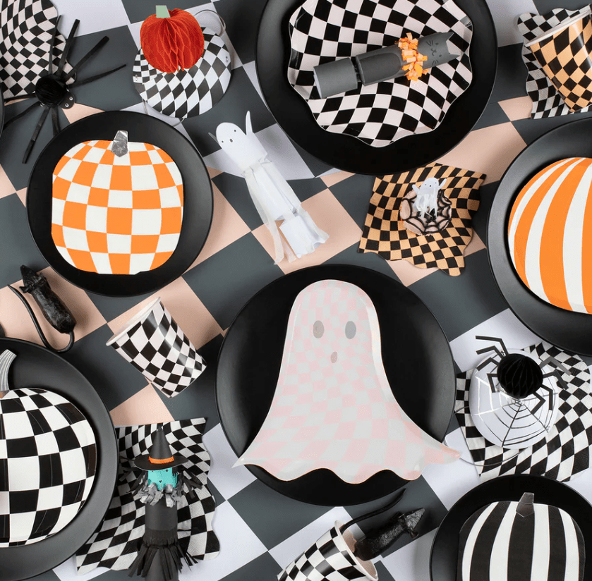 Halloween Checker Large Napkins (x 16)