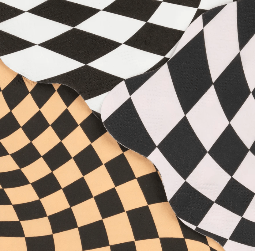 Halloween Checker Large Napkins (x 16)