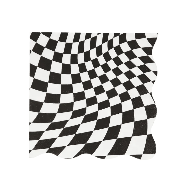 Halloween Checker Large Napkins (x 16)