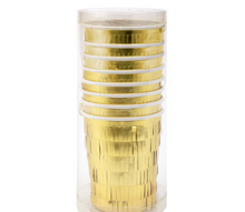 Gold Fringe Party Cups