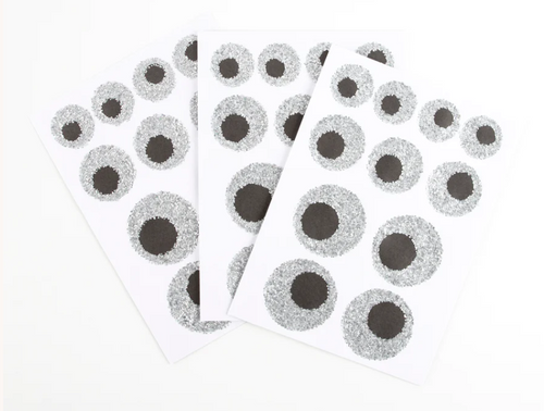 Eco Glitter Eyeball Stickers (x 8 sheets)