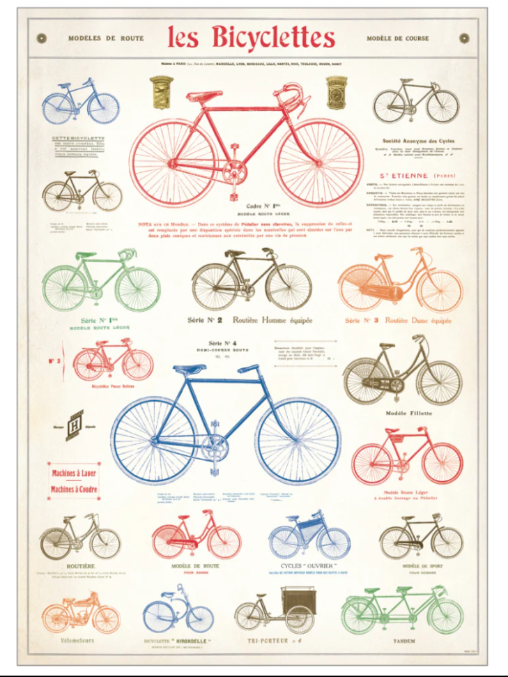 Les Bicyclettes Decorative Paper