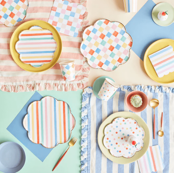 Colorful Pattern Small Napkins (x 16)