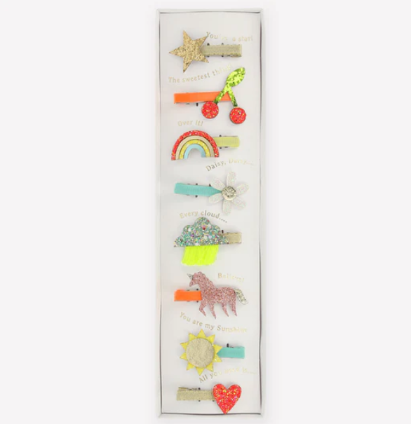 Icon Hair Clips (x 8)