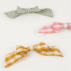 Gingham Hair Bows (x 6)