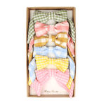 Gingham Hair Bows (x 6)