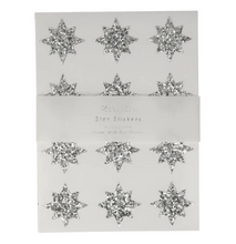 Silver Eco Glitter Star Stickers (x 8 sheets)