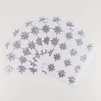 Silver Eco Glitter Star Stickers (x 8 sheets)