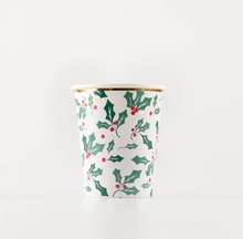 Holly Pattern Cups (x 8)