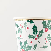 Holly Pattern Cups (x 8)