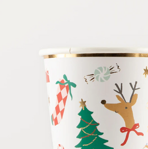 Jolly Christmas Cups (x 8)