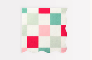 Multi Check Small Napkins (x 16)