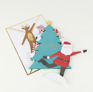 Festive Honeycomb Tree Christmas Card